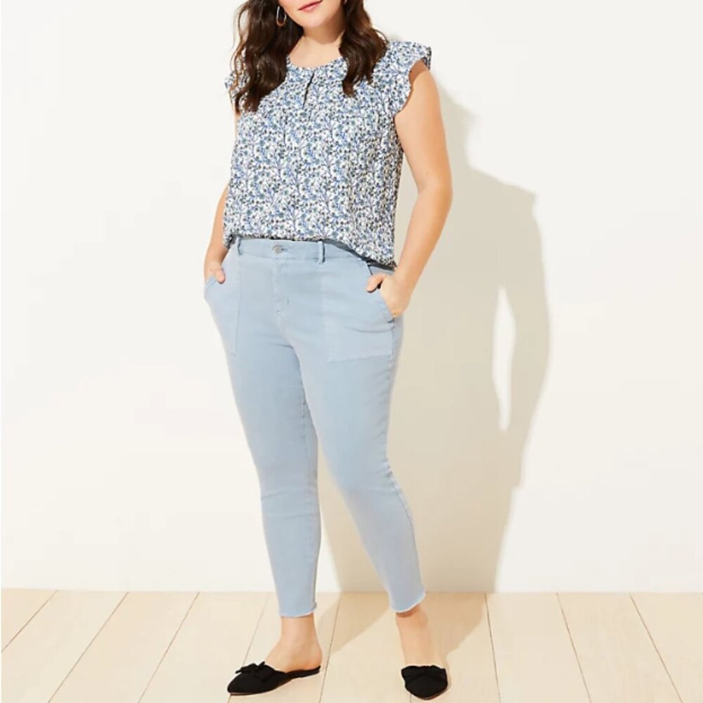 LOFT Plus Skinny Utility Pants Size 18